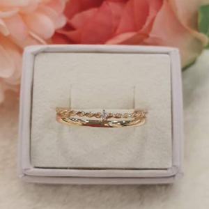 로이드 LRS21073G 스톤 트와이스 미스링 14K Gold 반지