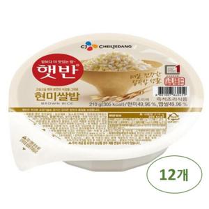 [해인푸드]CJ 햇반 현미쌀밥 210G12입
