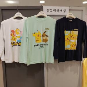 [오후]30 득템 할인~ 면좋고 얇은~~포켓몬스터 그래픽티셔츠 OHLA23S1C