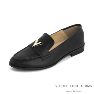 (VICTOR CHOI & james) W18P101 블랙 시그니처V 바부슈 로퍼