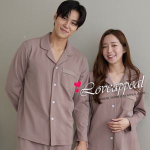 [러브어필] 국산 폴리기모 브라운 상하 커플잠옷(WP9595,M9595)