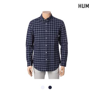 [HUM][HUM]남) 코튼린넨 체크셔츠(FHNECSL105P)