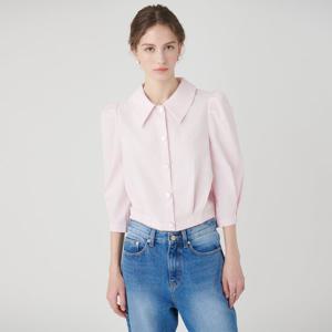 [SATIN] 빅카라 블루종 블라우스 S242B254