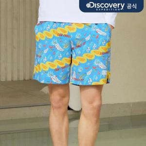 [무료반품][디스커버리] 남성 핫썸머 패턴 보드숏 (L.Cobalt Blue) DMSB6A043-CBL
