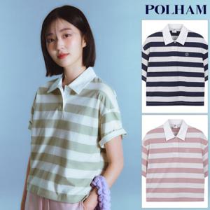 [폴햄] PHE2TT2930 여성 코튼 럭비 카라 반팔 티셔츠