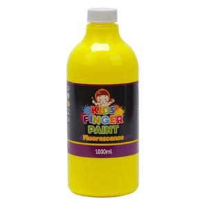 키즈맘아트 미술놀이 핑거페인트 형광색 1000ml 낱색 (형광노랑)