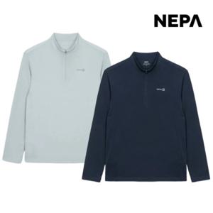 네파 남성 봄 여름 시원한 린넨 냉감 긴팔 집업 티셔츠 7K35400