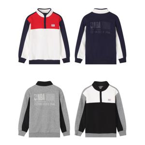NBA USA라벨 컬러블록 반집업 맨투맨(K243TS150P)