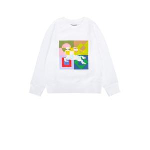 버버리 주니어 키즈 화이트 긴팔 티셔츠 8079788 A1464