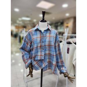 스테파니 세이브존08 기모 체크 남방 N24NS4402