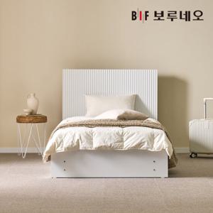 [착불] 보루네오 이브 템바보드 호텔수납 침대 본넬매트리스 세트 SS