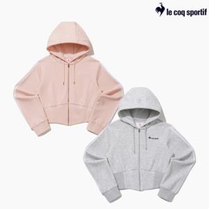[르꼬끄] 여성 모달 더블텐션 크롭 후드집업 QQ122OFT11