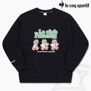 [르꼬끄 스포르티브]르꼬끄  어프어프 그래픽 맨투맨 QP123LFS22 BLK