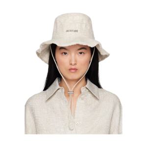 25 SS 쟈크뮈스 여성 베이지 라 크루아제르 더 아티쇼 버킷햇 251553F015020