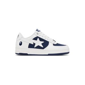 25 SS BAPE 남성 화이트   네이비 베이프 스타  6 스니커즈 242546M237034