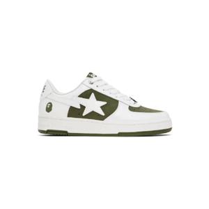25 SS BAPE 남성 화이트   카키 베이프 스타  6 스니커즈 242546M237033