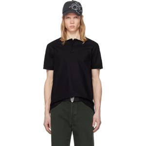 25 SS 버버리 남성 블랙 코튼 폴로 셔츠 251376M212002