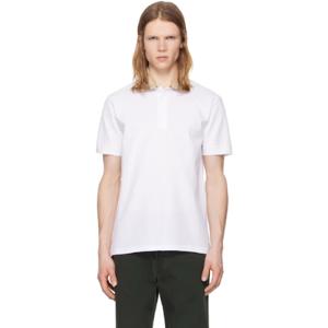 25 SS 버버리 남성 화이트 코튼 폴로 셔츠 251376M212001