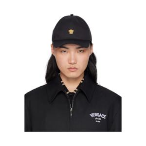 25 SS 베르사체 남성 블랙 로고 자수 볼캡 251404M139000