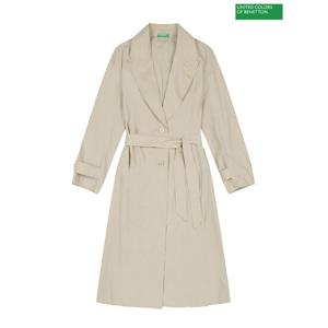 [베네통] Embroidered flap trench coat 3S_281YDN02J