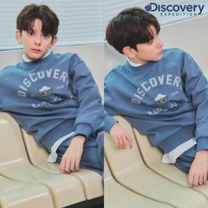 디스커버리키즈 DKTR32051-NYL키즈 아웃도어 전판 그래픽 트레이닝 맨투맨 티셔츠