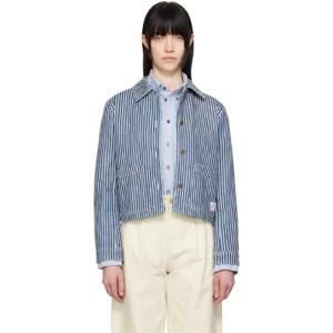 25 SS 아페쎄 여성 블루   화이트 프리다 데님 재킷 251252F060002