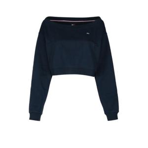 타미힐피거 진스 여성 네이비 크롭 스웨트셔츠 DW0DW17956 C1G