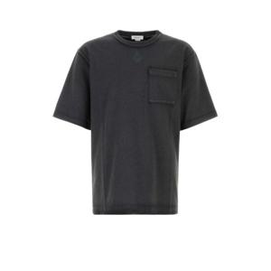 알렉산더맥퀸 남성 그레이 면 반팔 티셔츠 815068QTAC6 0548