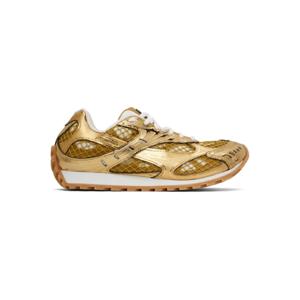 25 SS Bottega Veneta 남성 골드톤 오르빗 스니커즈 251798M237010