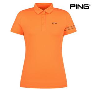 [핑]PING 여성소매메쉬카라 반팔 티셔츠 122C2TO952 OR 골프 반