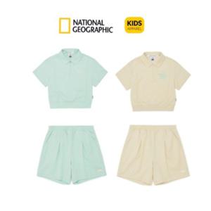 내셔널지오그래픽키즈  (K252GPB010) 여아 카라 반집업 트레이닝 상하 세트