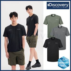 디스커버리 25년 여름 신상 남성 프레시벤트/냉감 퀵드라이 스몰로고/레터링 반팔티셔츠/기능성/캐주얼티셔츠 DMRS6F053-DXMIA