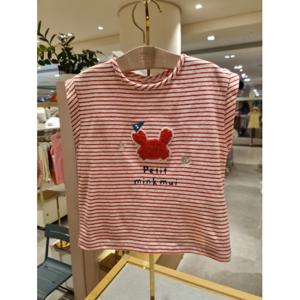 (밍크뮤10) 25년 여름신상HK(RD)크랩레터링민소매티셔츠 (3531533301)