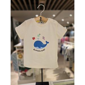 [블루독베이비] 25 SS(크림)고래 과일 반팔티셔츠(4531433208) 백일 돌 선물 나들이 여름 유아 조카 신생아