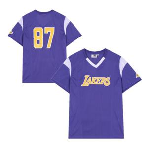 [NBA] LAL 컬러블록 메쉬 반팔티셔츠 (퍼플) N252TS057P