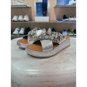 [FITFLOP][F-모드] FFSO5E138SV 25S S 쥬얼 레더 크로스 실버 여성 슬라이드
