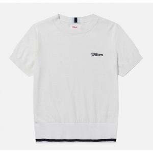 윌슨반팔티 LQC W242002GTS43-WHT 여성 부클 반팔 스웨터