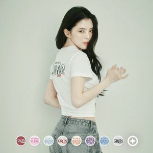 [지오다노] 여자 그래픽 미니핏 반팔 티셔츠 (굿에너지) 05395504