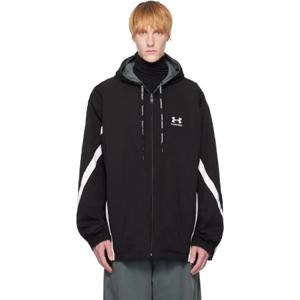 25 SS 발렌시아가 남성 블랙 리버서블 Under Armour 트랙 재킷 251342M180013