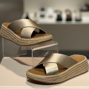 핏플랍 25S/S F-모드 에스파듀 여성 플랫폼 슬라이드 FFSO5E240GD 골드