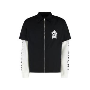 지방시 반팔 셔츠 BM60Y014M6 001 Black