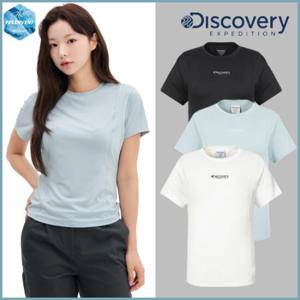 디스커버리 (DWRS96053) 프레시벤트 여성 슬림핏 절개 반팔티셔츠
