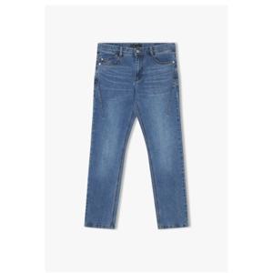 리버클래시 25S/S 블루 세미슬림핏 사이드 절개 워싱 데님팬츠 LLS23571