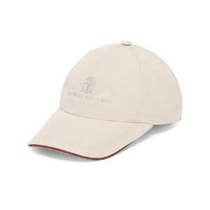 Brunello Cucinelli 로고 자수 캡 모자 MD4799850CNS37