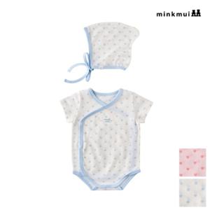 [밍크뮤]하트SET배내바디슈트(2종택1) 35370-040-06.07 [백일/돌