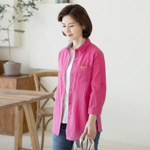 엄마옷 마담4060 카라셔츠자켓 여름자켓 -ZJK2505002-