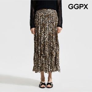 [GGPX] 레오파드 플리츠 밴딩 스커트 (GP5SK006F)