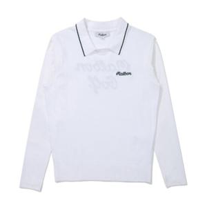말본골프긴팔티 KQJ M5222PKT33OWT 니트 하이브리드 긴팔 폴로셔츠 OFF WHITE