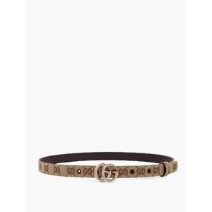 GUCCI Gg supreme fabric and leather belt 409417KAAAM