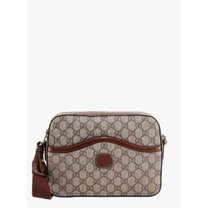 GUCCI Shoulder bag with gg supreme motif and leather profiles 67589192THG